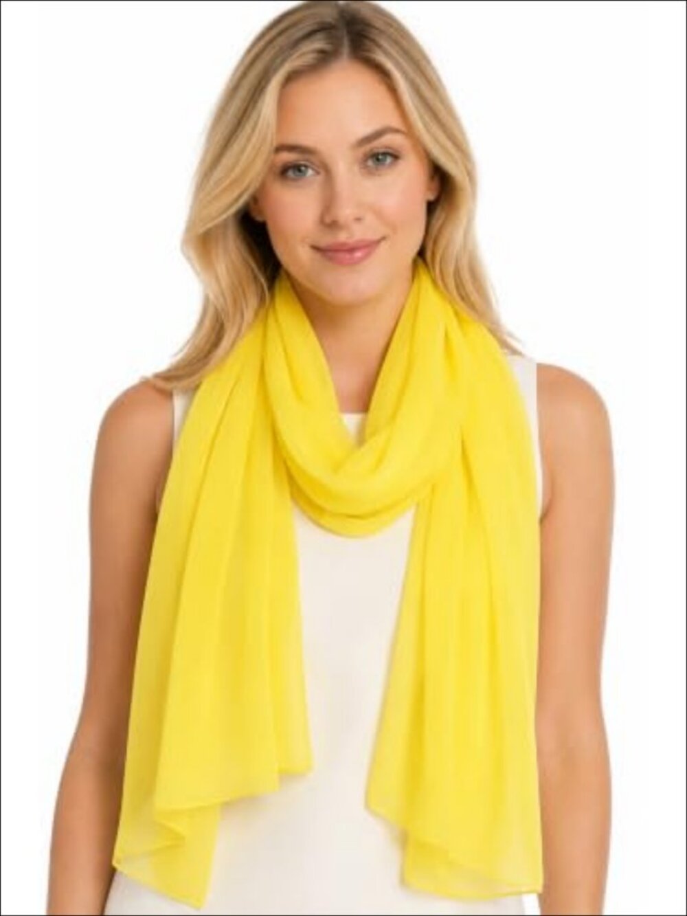 Chiffon Long Fashion Scarf Lightweight Sheer Shawl Wrap